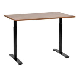 Beliani Manual Adjustable Standing Desk Destinas Brown/ Black 120 Cm 72 Cm - thumbnail 1