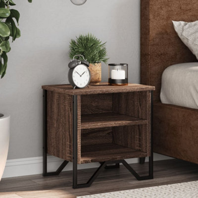 Berkfield Bedside Cabinet Brown Oak 40X30X40 Cm Engineered Wood - image 1