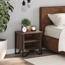 Berkfield Bedside Cabinet Brown Oak 40X30X40 Cm Engineered Wood - thumbnail 3