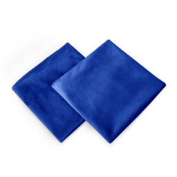 Deconovo Set Of 2 Crushed Velvet Cushion Covers 45Cm X 45Cm 18X18 Inches Pillowcases For Boys With Invisible Zipper Royal Blue - thumbnail 2