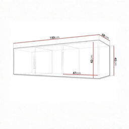 Modern 3 Door Wardrobe Balilux D3 150 Cm Wide With A One Mirror On The Doors And Stylish Strips White With Oakwotan With Extension - thumbnail 5