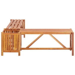 Vidaxl Garden Corner Bench With Planter 117X117X40Cm Solid Acacia Wood - thumbnail 4