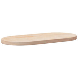 Berkfield Durable Table Top 80X40X2.5 Cm Solid Wood Pine Oval - thumbnail 2
