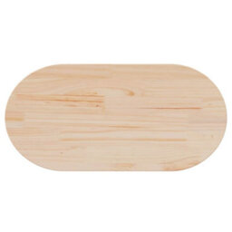 Berkfield Durable Table Top 80X40X2.5 Cm Solid Wood Pine Oval - thumbnail 5