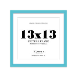 "13X13"" Turquoise Picture Frame - 13X13"" Square Frame With 12X12"" Mount For 13X13""/12X12"" Pictures Moderrn Style Thin Edge, 1 Pack"