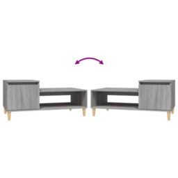 Berkfield Durable Coffee Table Grey Sonoma 100X50X45 Cm Engineered Wood - thumbnail 8