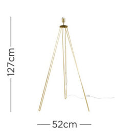 Valuelights Aero Modern Gold Hairpin Design Tripod Floor Lamp Base - thumbnail 6