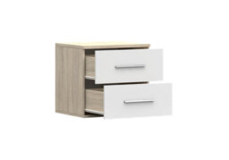 Arte Warm Oak Sonoma Bedside Table H510mm W550mm D440mm - Natural Elegance For Cosy Bedrooms - thumbnail 2