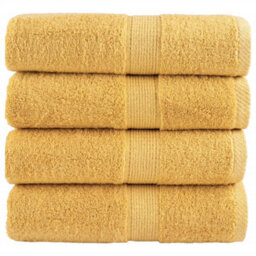 Berkfield Premium Wash Towels Solund 4Pcs Gold 30X30Cm 600Gsm