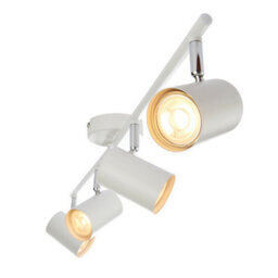 Luminosa Lighting Luminosa Arezzo 4 Light Spotlight Bar Matt White, Chrome Plate, Gu10 - thumbnail 4