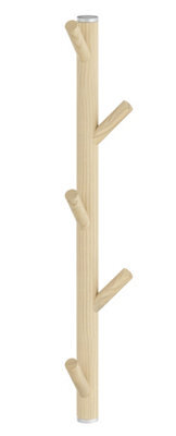 Beslagsboden - Coat Rack In Beech/matt Grey, 5 Hooks. Vertical. - image 1