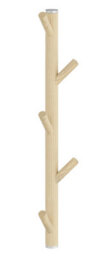 Beslagsboden - Coat Rack In Beech/matt Grey, 5 Hooks. Vertical. - thumbnail 1