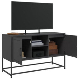 Berkfield Tv Cabinet Black 100.5X39X60.5 Cm Steel - thumbnail 5