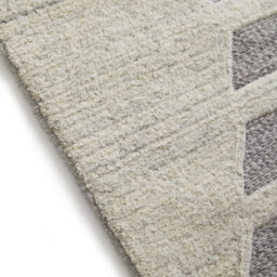 Melrose Geometric Hand Tufted New Zealand Wool Ladder Design Medium Area Rug 120/170Cm - thumbnail 2