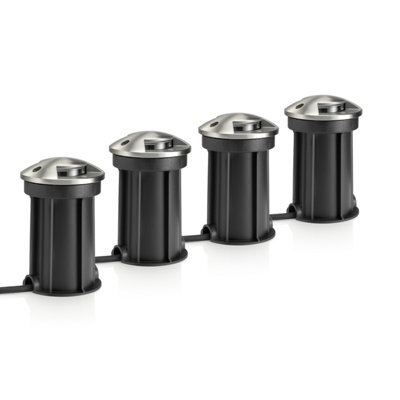 Auraglow Ip67 Anti-Dazzle Stainless Steel Gu10 Deck Light - Fitting Only - 4 Pack - image 1