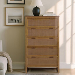 Teamson Home Hatteras Chest Of Drawers 5 Drawer Bedroom Dresser, Natural - thumbnail 3