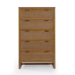 Teamson Home Hatteras Chest Of Drawers 5 Drawer Bedroom Dresser, Natural - thumbnail 6