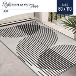 Ameha Modern Small Rugs For Bedroom Geometric Style Area Cream Rugs Floor Carpet Super Soft Geometric Abstract Rug(60X110Cm, Jett)