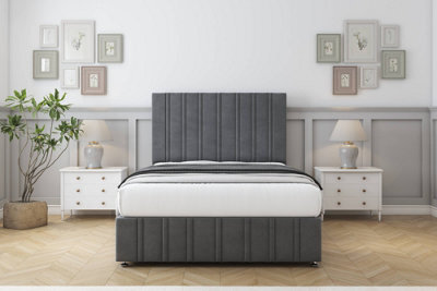 "Sloomy Langston Armour Coniston Divan Bed Set 4 Drawers - 54"" Floor Standing & 12""  Footboard 4' Small Double" - image 1