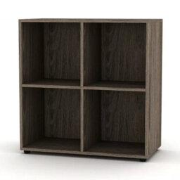 Urbn-Living Urbnliving 4 Cube Anthracite Oak Wooden Bookcase Shelving Display Shelves Storage Unit Wood Shelf Without Door