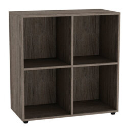 Urbn-Living Urbnliving 4 Cube Anthracite Oak Wooden Bookcase Shelving Display Shelves Storage Unit Wood Shelf Without Door - thumbnail 4