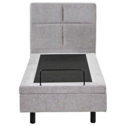 Beliani Adjustable Bed Fabric Viceroy 80 X 200 Cm (Eu Small Single) Light Grey - thumbnail 7