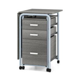 Writing Workstation Folding Computer Desk Wheeled Pc Laptop Table - thumbnail 6