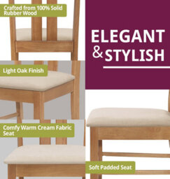 Hallowood Furniture Ledbury Light Oak Drop Leaf Round Dining Table With 4 Light Oak Chairs - thumbnail 5