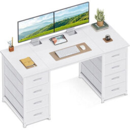 120X48Cm Storage Computer Desk With Drawers Office Study - thumbnail 1