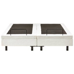 Beliani Adjustable Bed Without Headboard Boucle Duke 160 X 200 Cm (Eu King Size) Off-White - thumbnail 8