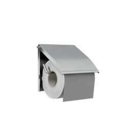 Flode Toilet Roll Holder With Cover Polished Chrome Wall Mounted Toilet Paper Holder, Bathroom Accessory For Home & Commercial Use