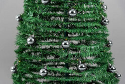 Shatchi 5Ft / 150Cm Pre-Lit Pop Up Christmas Tree With Leds And Silver Baubles - thumbnail 9
