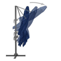 Walplus Cantilever Garden Parasol With Aluminium Pole 3X3 M Azure Blue - thumbnail 4