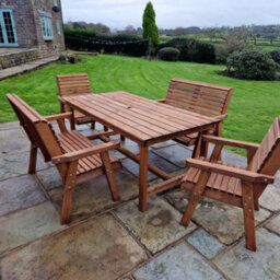 Churnet Valley Garden Furniture Ltd Churnet Valley Garden Furniture Valley 6 Seater Set 2Xc 2Xb - thumbnail 3