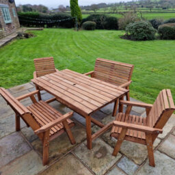 Churnet Valley Garden Furniture Ltd Churnet Valley Garden Furniture Valley 6 Seater Set 2Xc 2Xb - thumbnail 4