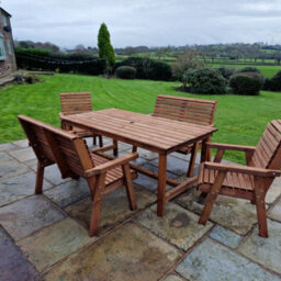 Churnet Valley Garden Furniture Ltd Churnet Valley Garden Furniture Valley 6 Seater Set 2Xc 2Xb - thumbnail 6