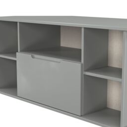 Messina Matt Dusk Grey Corner Tv Unit With 2 Shelves & 1 Drawers, (H)51Cm X (W)112Cm X (D)51.5Cm - thumbnail 5