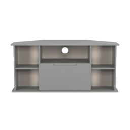 Messina Matt Dusk Grey Corner Tv Unit With 2 Shelves & 1 Drawers, (H)51Cm X (W)112Cm X (D)51.5Cm - thumbnail 2