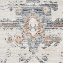 Ivory Grey Floral Kilim Bordered Traditional Rug For Dining Room Bedroom & Living Room-66 X 244Cmcm (Runner) - thumbnail 4