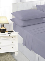 Homes & Linen Fitted Bed Sheet Non Iron Polycotton Soft Easy Care Percale 25Cm Deep Pocket Fitted Sheet