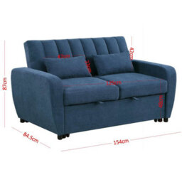 Mattress Guru Gibson Modern And Versatile Fabric 2 Seater, Double, Guest Sofa Bed, Grey - thumbnail 5