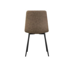 Mof Faux Suede Set Of 4 Dining Chairs With Sturdy Metal Legs Chairs With Backrest And Padded Seat Brown Check - thumbnail 6