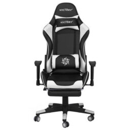 Beliani Gaming Chair Victory Faux Leather White - thumbnail 5