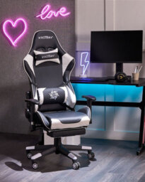 Beliani Gaming Chair Victory Faux Leather White - thumbnail 2