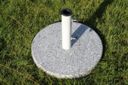 Garden Market Place Large Round Granite Parasol Base, 20Kg Umbrella Stand With Powder Coated Steel Tube - thumbnail 2