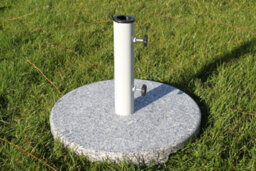 Garden Market Place Large Round Granite Parasol Base, 20Kg Umbrella Stand With Powder Coated Steel Tube - thumbnail 1