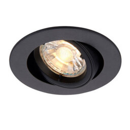 Luminosa Lighting Luminosa Cast Recessed Downlight Round Adjustable Matt Black 80mm Cut-Out Dimmable - thumbnail 1
