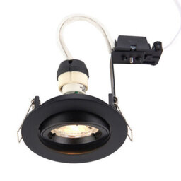 Luminosa Lighting Luminosa Cast Recessed Downlight Round Adjustable Matt Black 80mm Cut-Out Dimmable - thumbnail 3