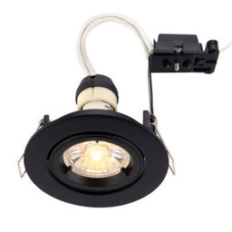 Luminosa Lighting Luminosa Cast Recessed Downlight Round Adjustable Matt Black 80mm Cut-Out Dimmable - thumbnail 4