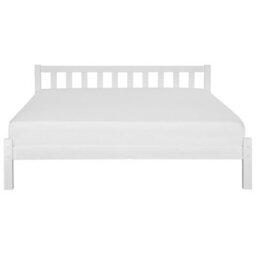 Beliani Bed Pine Wood Florac 180 X 200 Cm (Eu Super King) White - thumbnail 4